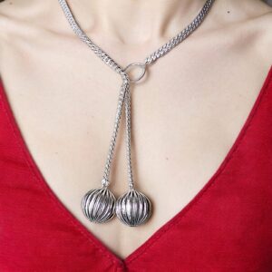 BIG Designer Balls Pendant Slip Chain Necklace