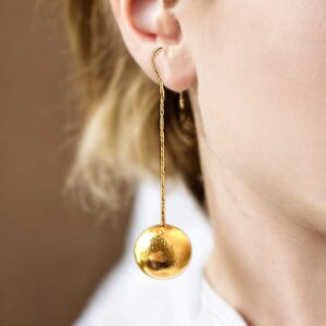 BIG Designer Balls dangle earrings with French hook closer